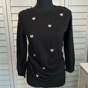 NWT ELLE DIAMOND HEARTED SWEATER